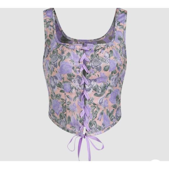 Cider women’s fairy core floral, corset, top size extra small - Picture 1 of 5